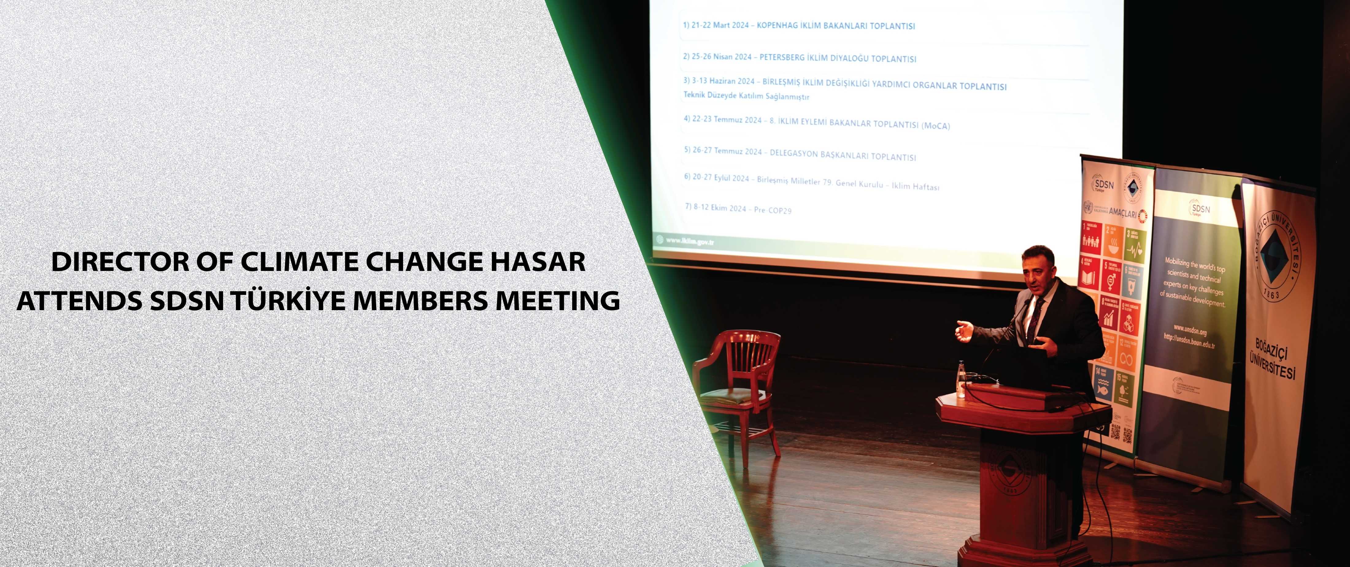 Director of Climate Change Hasar Attends SDSN Türkiye Members Meeting