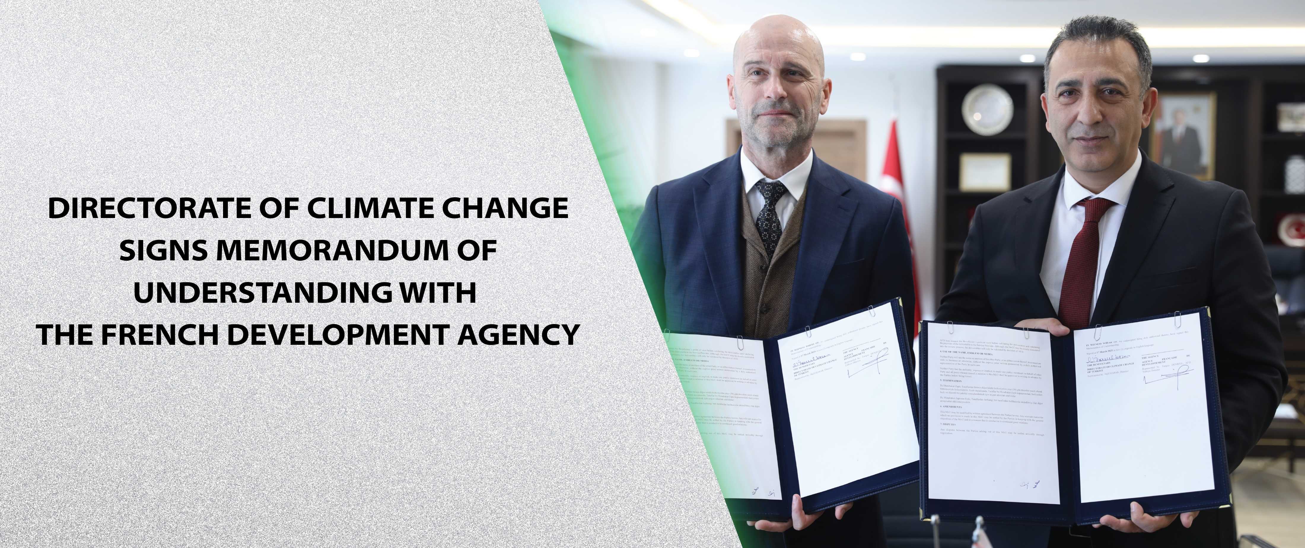 Directorate of Climate Change Signs Memorandum of Understanding with the French Development Agency