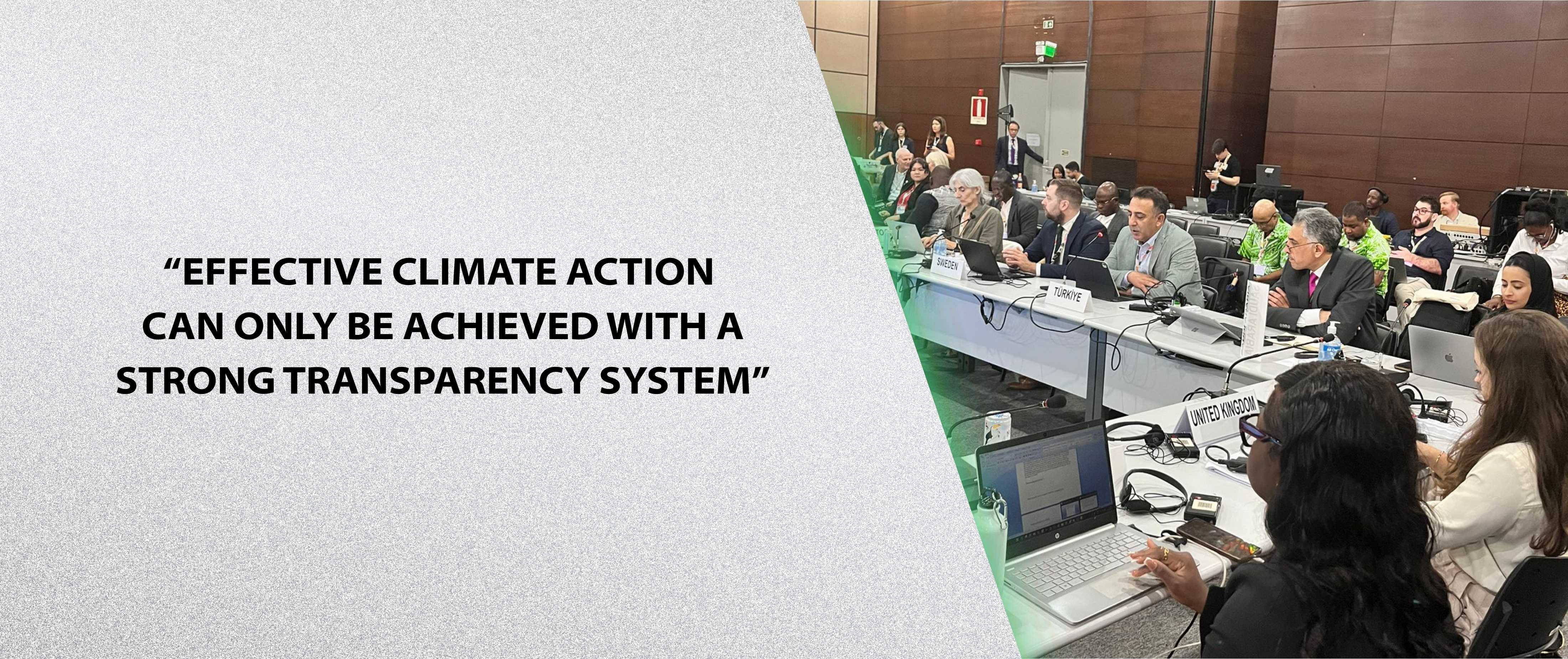 “Effective climate action can only be achieved with a strong transparency system”