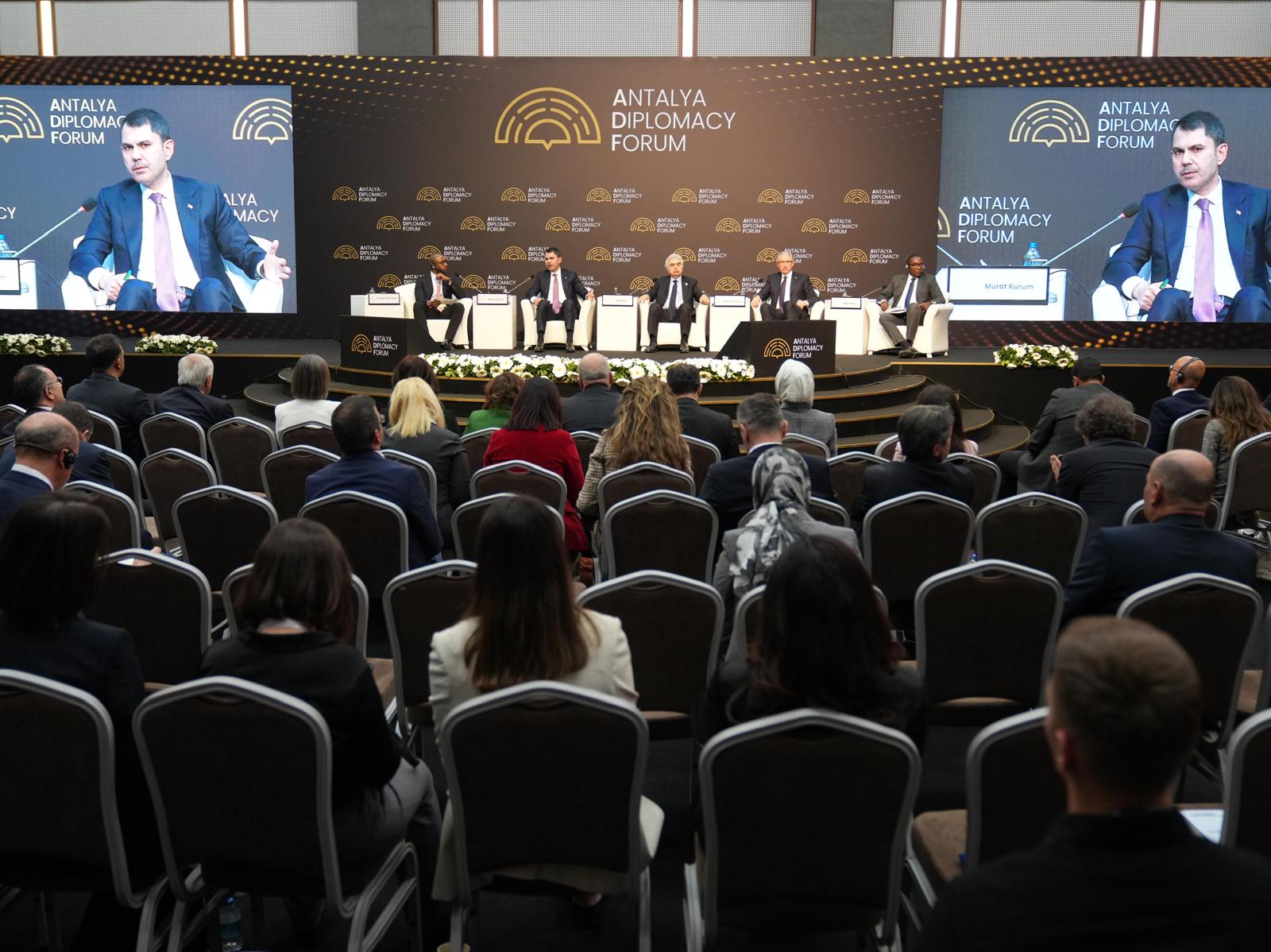 Minister of Environment, Urbanization, and Climate Change Kurum attends the Antalya Diplomacy Forum