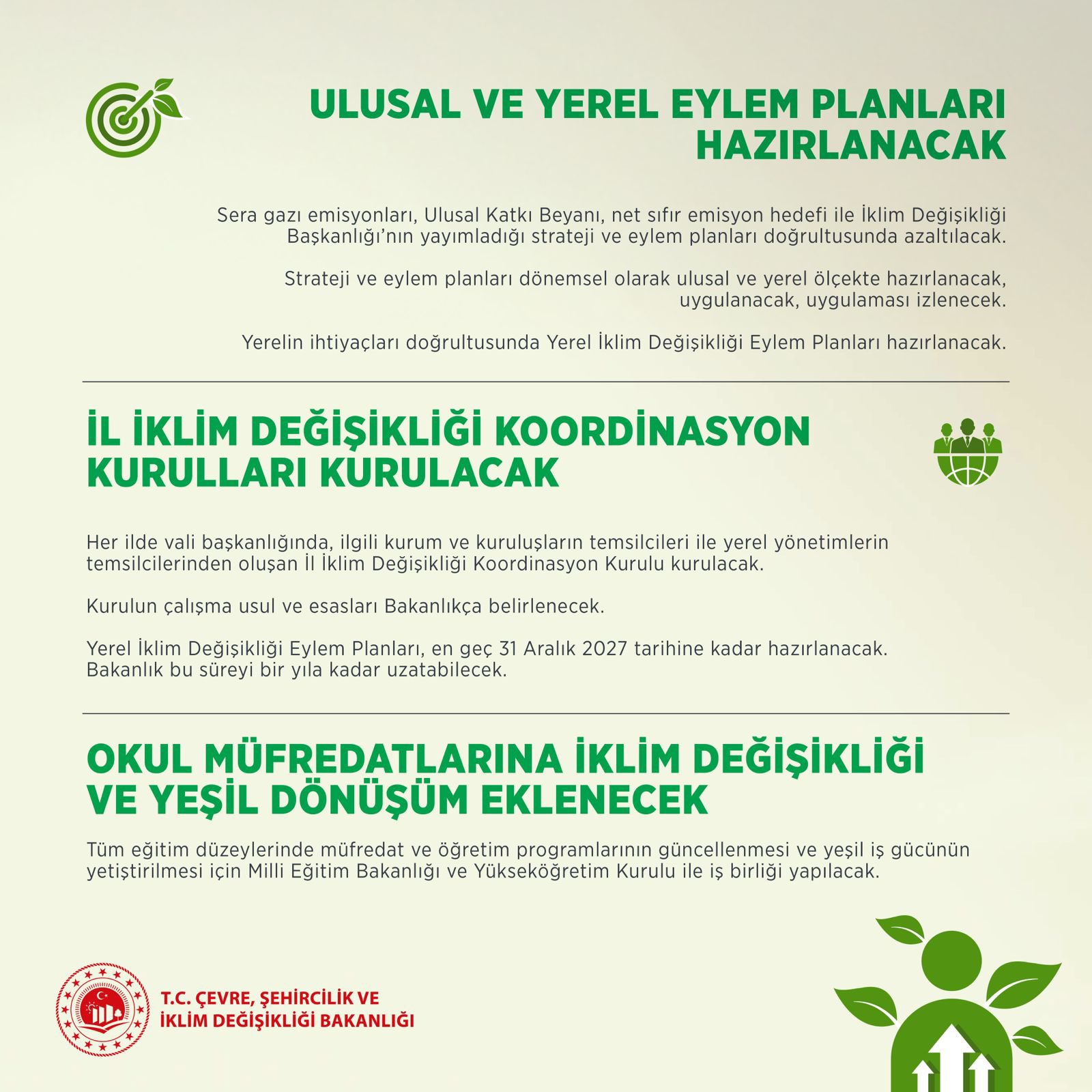 Minister of Environment, Urbanization, and Climate Change Murat Kurum Shares Statement on the Climate Law