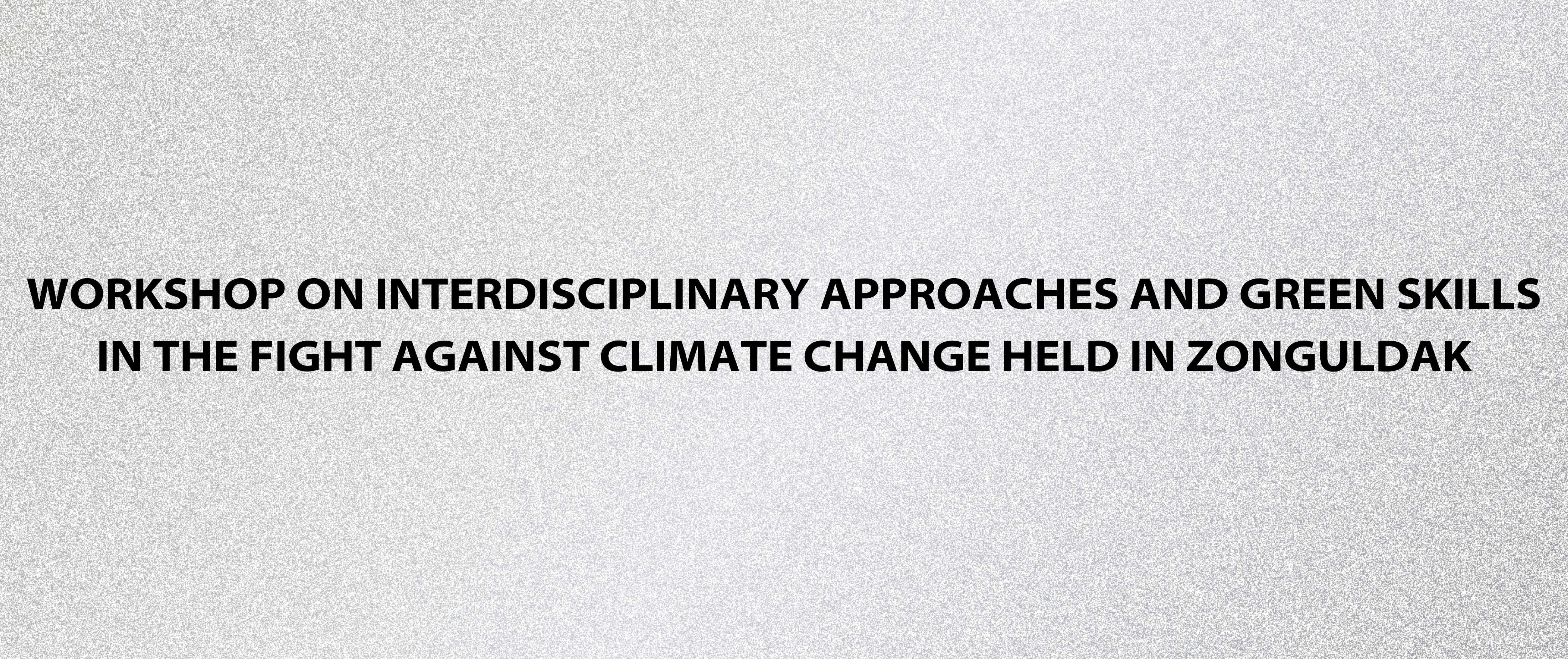 Workshop on Interdisciplinary Approaches and Green Skills in the Fight Against Climate Change Held in Zonguldak