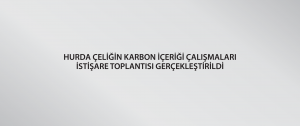 Hurda Çeliğin Karbon İçeriği Çalışmaları İstişare Toplantısı Gerçekleştirildi