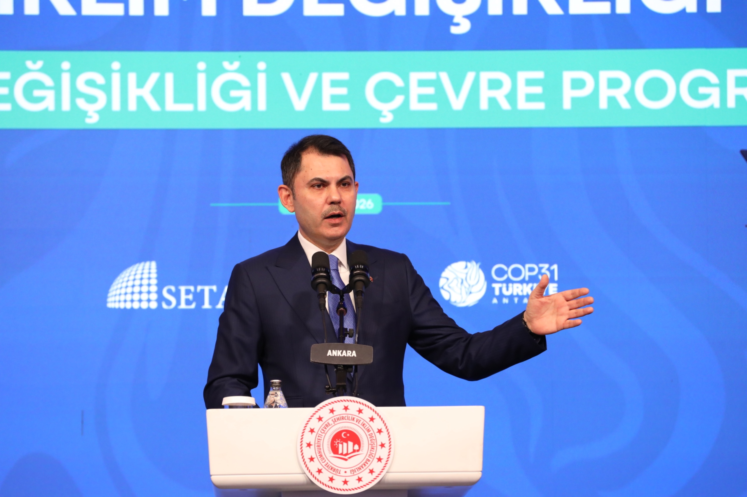 İklim Değişikliği Başkanı Hasar, SETA tarafından düzenlenen konferansa katıldı