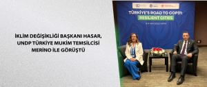 İklim Değişikliği Başkanı Hasar, UNDP Türkiye Mukim Temsilcisi Merino ile Görüştü