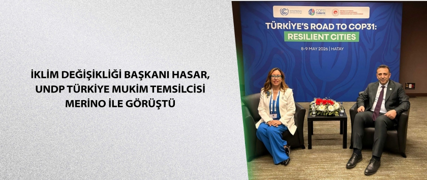 İklim Değişikliği Başkanı Hasar, UNDP Türkiye Mukim Temsilcisi Merino ile Görüştü