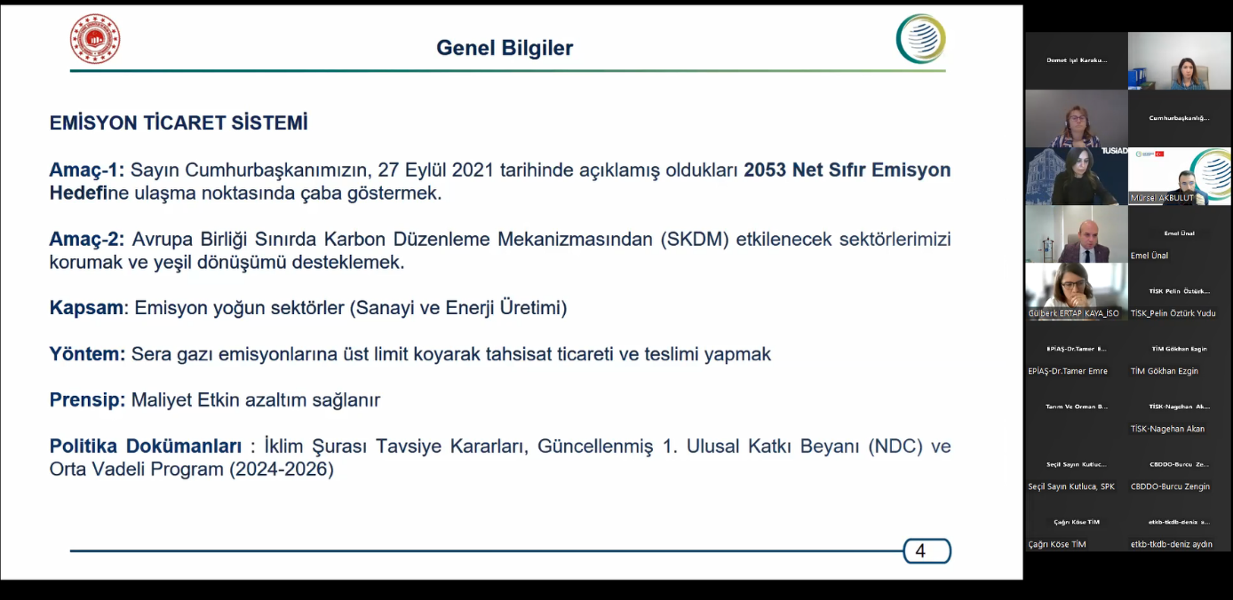 Katıldığımız etkinliklerde Ulusal Emisyon Ticaret Sistemimize yönelik çalışmalarımızı katılımcılar ile paylaştık